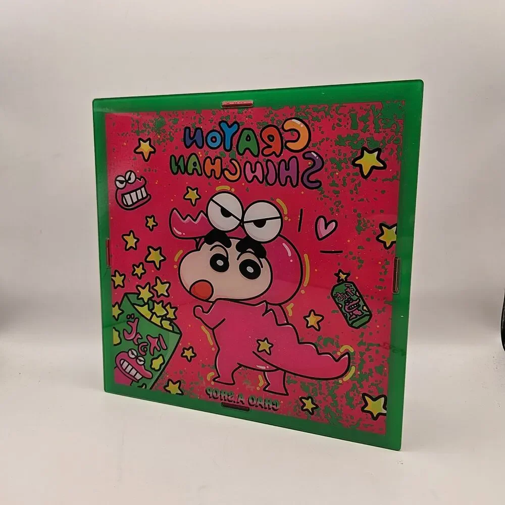 CRAYON SHIN CHAN T-REX THEME HANDMADE ACRYLIC DISPLAY BOX KAWAII STORAGE CASE